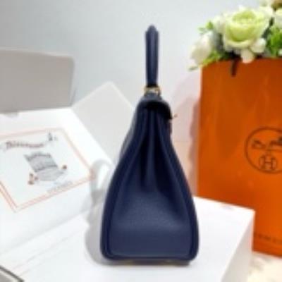 wholesale quality hermes kelly 25 togo retourn bleu saphir ghw